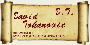 David Tokanović vizit kartica